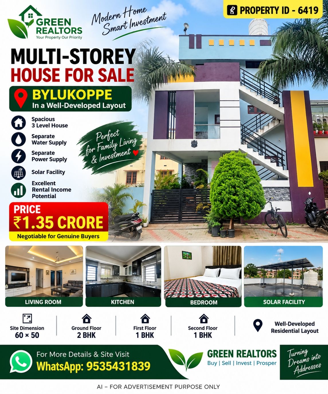 🆔 PROPERTY ID – 6419  🏡✨ *MULTI-STOREY HOUSE FOR SALE – BYLUKOPPE